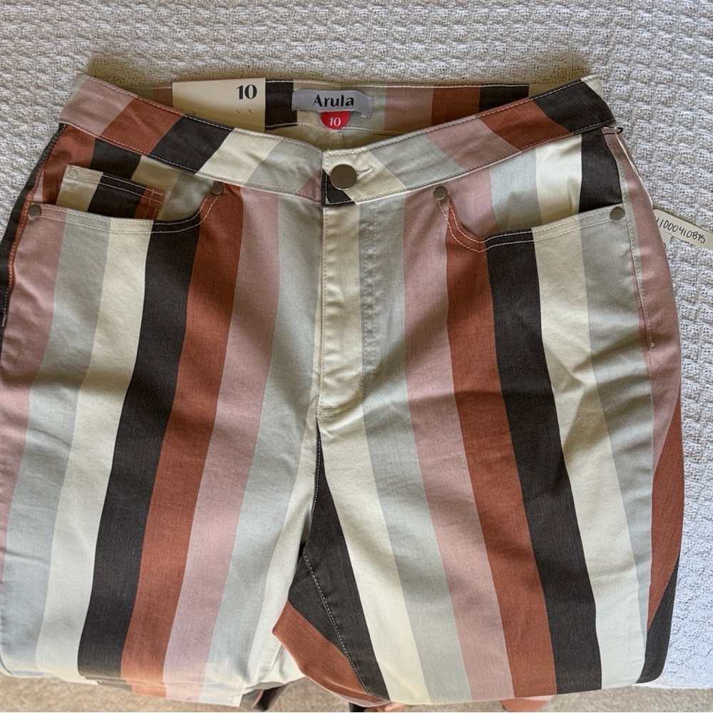 ARULA Multicolor High-Rise Flare Pants